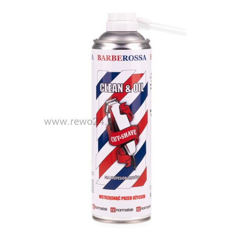 Barberossa Clean&Oil 5w1 500ml - Spray do maszynek i narzędzi