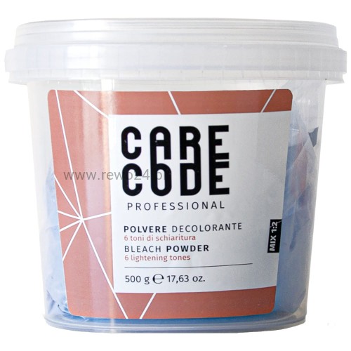 Care Code Bleach Powder 500g - rozjaśniacz do włosów do 6 tonów