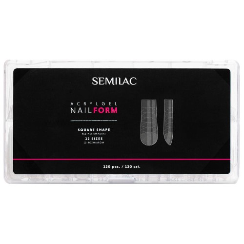 Semilac Formy do akrylożelu - kwadrat 120szt