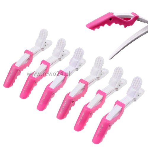 Blackomb Klips Krokodylek biało-różowy 1szt/6szt