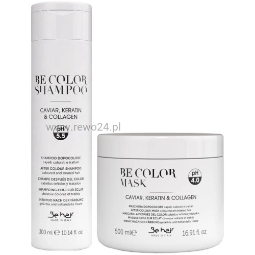 Zestaw Be Hair Be Color Maska 500ml i Szampon 300ml