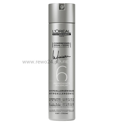 Loreal Infinium Pure 3 Fort Strong Lakier do włosów 300ml