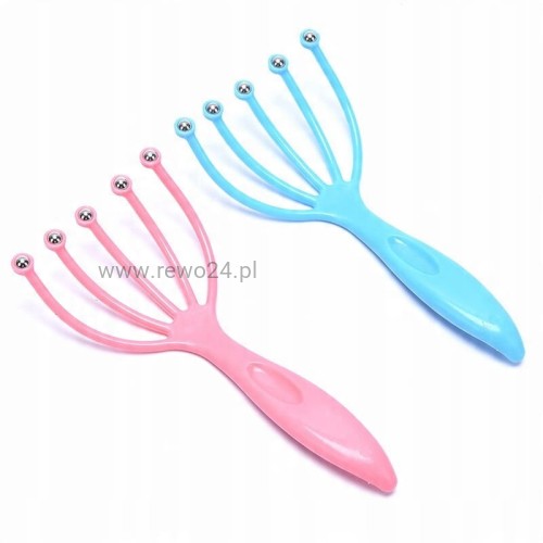 Grabki do włosów, do masażu skóry głowy i wcierek z kulkami