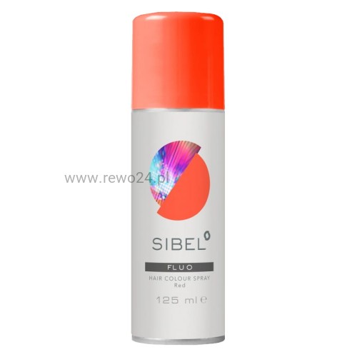 Sibel Fluo Czerwony Spray do włosów - lakier koloryzujący 125ml