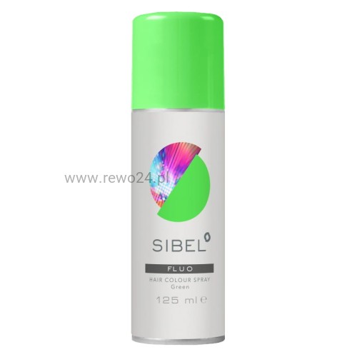 Sibel Fluo Zielony Spray do włosów - lakier koloryzujący 125ml