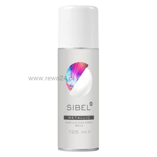Sibel Metallic Biały Spray do włosów - lakier koloryzujący 125ml
