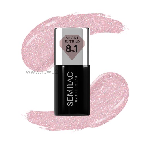 Semilac 805 Smart Extend 8w1 Glitter Dirty Nude Rose 7ml