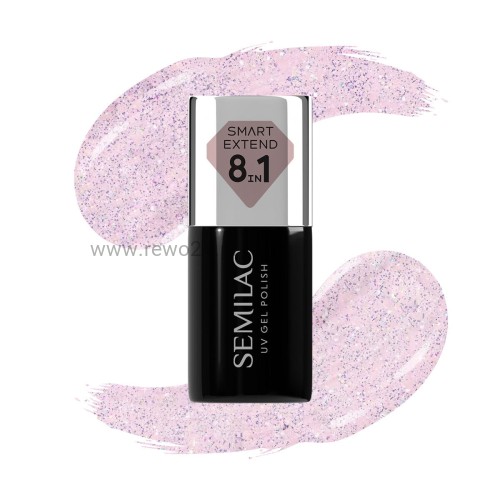 Semilac 806 Smart Extend 8w1 Glitter Delicate Pink 7ml