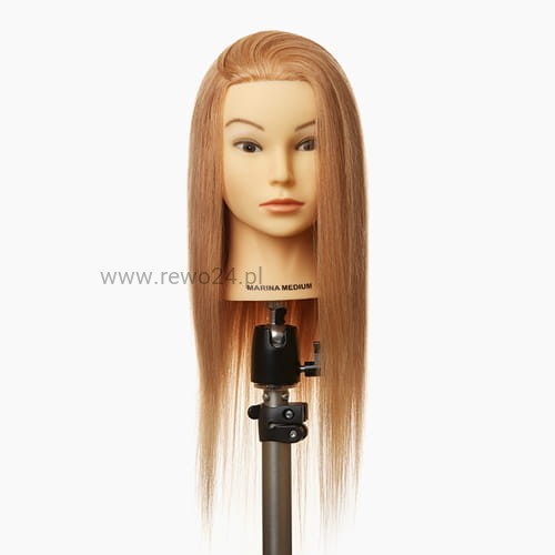 Główka Fryzjerska Treningowa Damska Marina Medium 100% naturalne włosy ludzkie 50cm