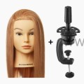 Główka Fryzjerska Treningowa Damska Marina Medium ze statywem 100% naturalne włosy ludzkie 50cm