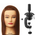 Główka Fryzjerska Treningowa Damska Megan ze statywem 100% naturalne włosy ludzkie 40cm