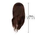 Główka Fryzjerska Treningowa Damska Angela ze statywem 100% naturalne włosy ludzkie 45cm
