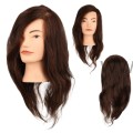 Główka Fryzjerska Treningowa Damska Angela ze statywem 100% naturalne włosy ludzkie 45cm