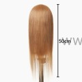 Główka Fryzjerska Treningowa Damska Marina Medium ze statywem 100% naturalne włosy ludzkie 50cm