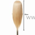 Główka Fryzjerska Treningowa Damska Medium z popiersiem i ze statywem 100% naturalne włosy ludzkie 55cm