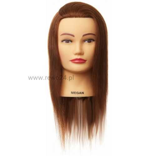 Główka Fryzjerska Treningowa Damska Megan 100% naturalne włosy ludzkie 40cm