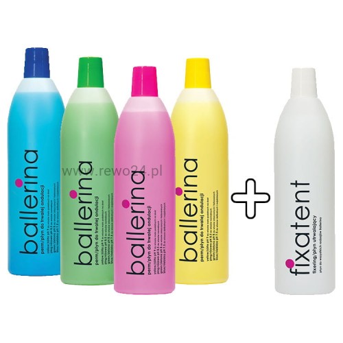 Catzy Ballerina - Płyn do trwałej ondulacji 1050ml + utrwalacz 1050ml