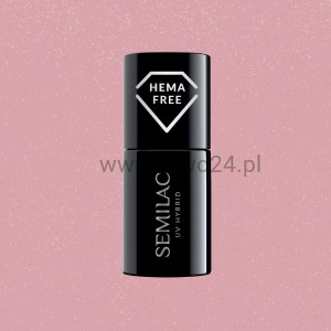 Semilac 376 Lakier Hybrydowy Shimmer Stone Pink7ml