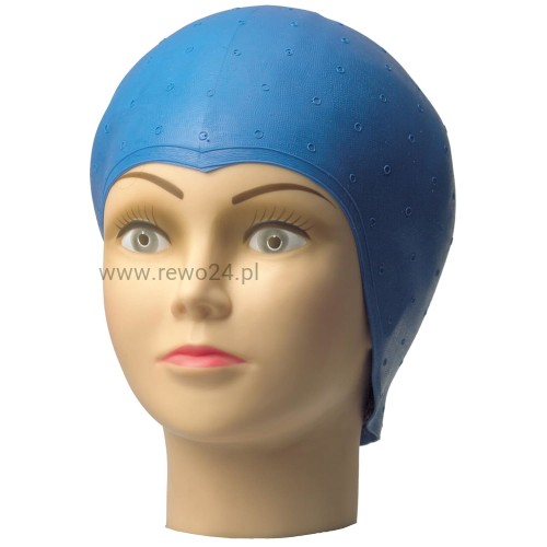 Czepek gumowy niebieski do farbowania pasemek i balejażu