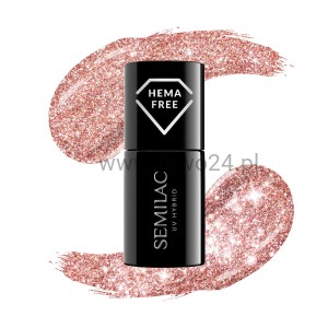 Semilac 458 Lakier Hybrydowy Sparkling Rose 7ml