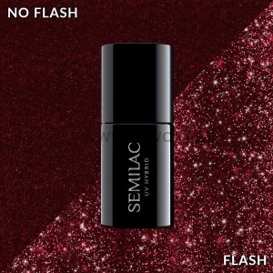 Semilac 393 Lakier Hybrydowy Sparkling Black Ch7ml