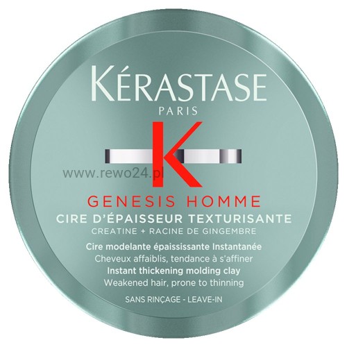 Kérastase Genesis Homme Cire D'Épaisseur Texturisante Wosk pogrubiający, modelujący włosy - dla mężczyzn 75 ml