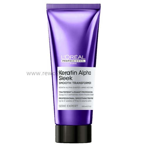 Loréal Professionnel Keratin Alpha Sleek Smooth Transformer Odżywka wygładzająca włosy puszące się 200ml
