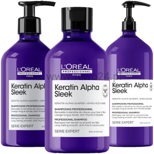 L'Oréal Keratin Alpha Sleek Szampon wygładzający do włosów