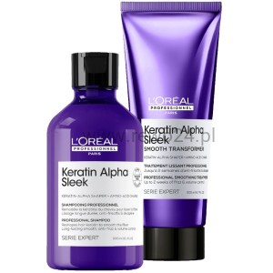 L'Oréal Keratin Alpha Sleek Kit - Zestaw wygłądzający do włosów