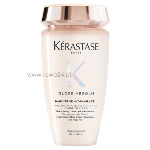 Kérastase Paris Gloss Absolu Bain Crème Hydra-Glaze Szampon nawilżająco-nabłyszczający do włosów puszących się 250 ml
