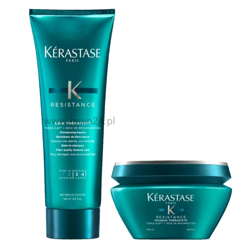 Kérastase Résistance Thérapiste Zestaw do włosów bardzo zniszczonych szampon 250ml +maska 200ml