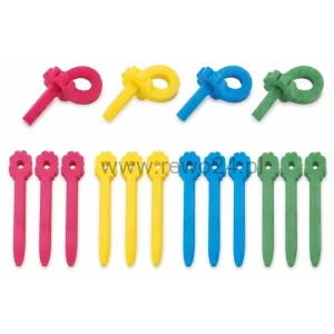 Papiloty z gąbki kwiat 12mm × 16cm 12szt