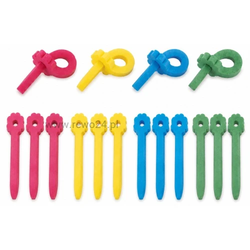 Papiloty z gąbki kwiat 12mm × 16cm 12szt