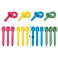 Papiloty z gąbki kwiat 12mm × 16cm 12szt
