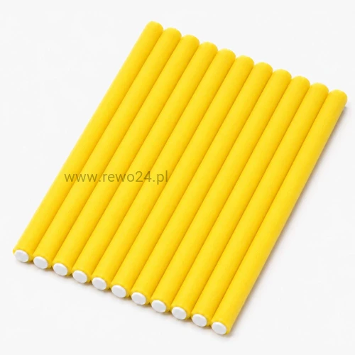Eurostil Papiloty Żółte 10mm × 24cm 12szt