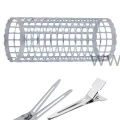 Wałki metalowe 25mm 6szt + Klips pojedynczy 12szt