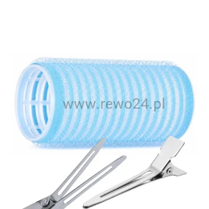 Wałki na rzep 30mm×6,2cm błękitne 12szt + Klips pojedynczy 24szt