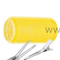 Wałki na rzep 35mm×6,2cm żółte 12szt + Klips pojedynczy 24szt