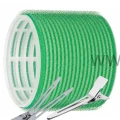 Wałki na rzep 55mm×6,2cm zielone 12szt + Klips pojedynczy 24szt