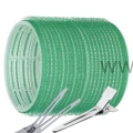 Wałki na rzep 65mm×6,2cm zielone 6szt + Klips pojedynczy 12szt