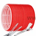 Wałki na rzep 75mm×6,2cm czerwone 6szt + Klips pojedynczy 12szt