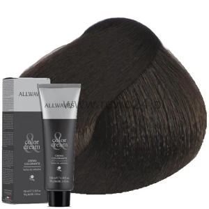 Farba do włosów Allwaves 5.06 Ciepły Jasny Brąz 100mlcream