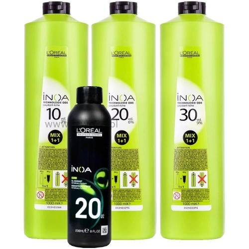 Loréal Inoa ODS2 3%, 6%, 9% Odżywczy Aktywator do Farb 236ml, 1000ml